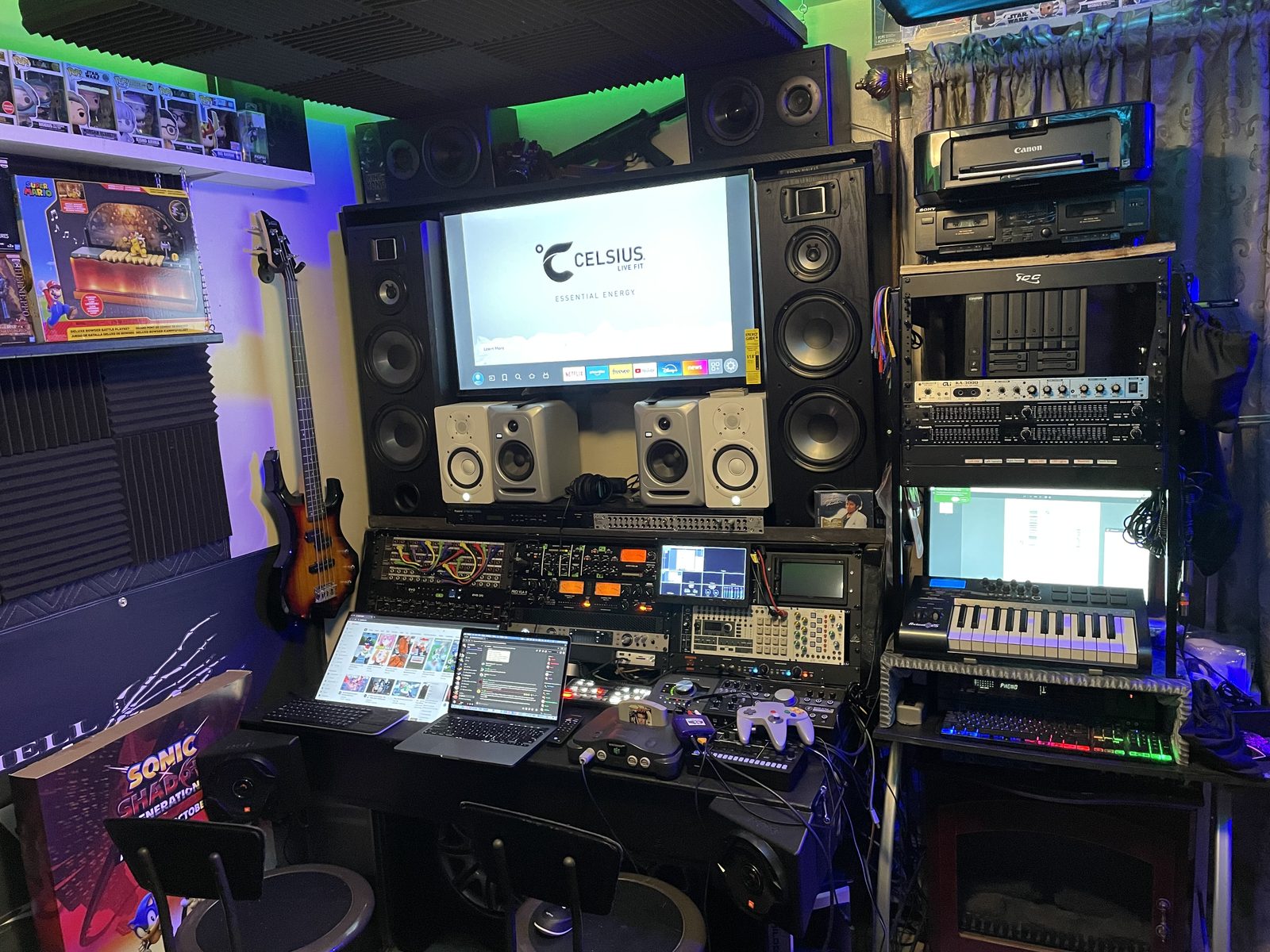 BIG PA's full studio desk setup