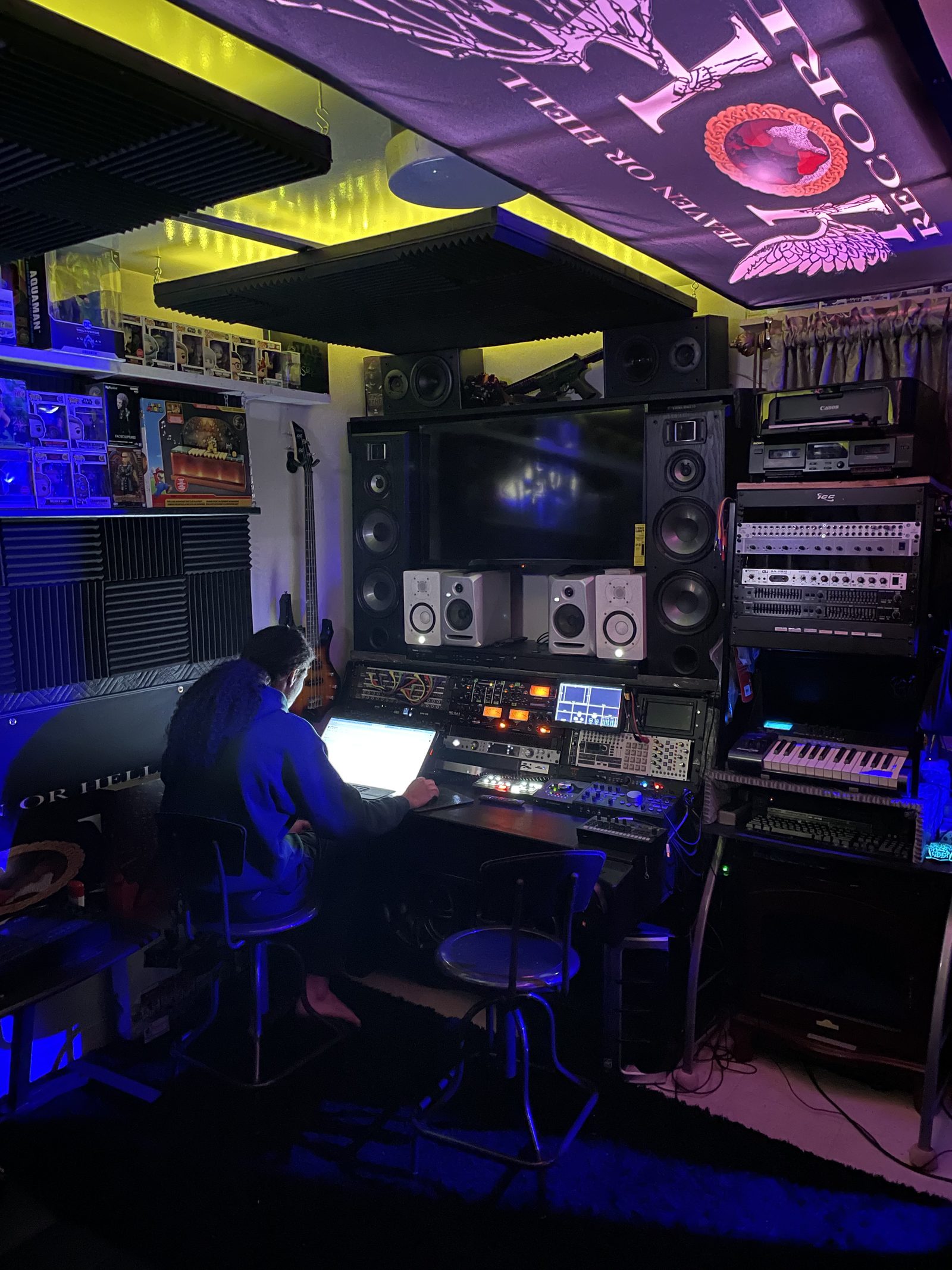 BIG PA working at the studio desk